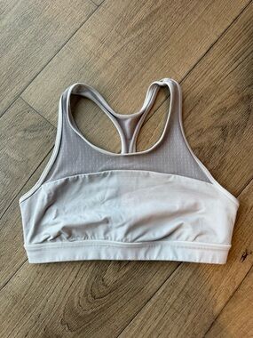 lululemon athletica Light Gray Racerback Sports Bra with Mesh Back